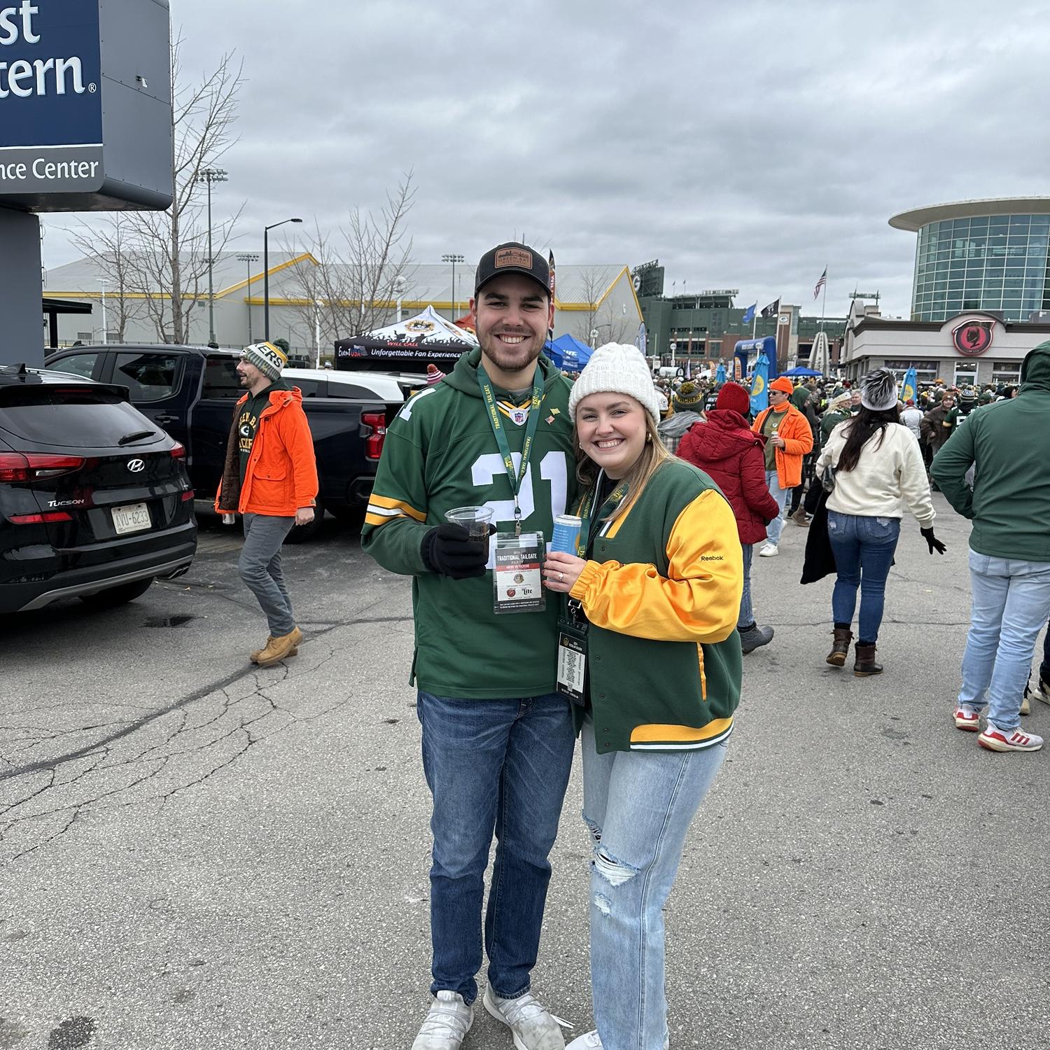 Enjoying a Packer tailgate in our new home city (2024)