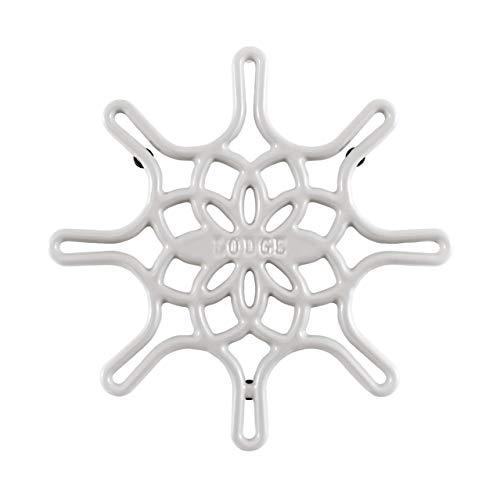 Lodge EC8ST13 Enameled Cast Iron Skillet, 8 Inch, Oyster Trivet