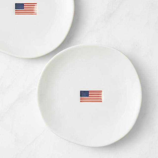 American Flag Salad Plates, Set of 4