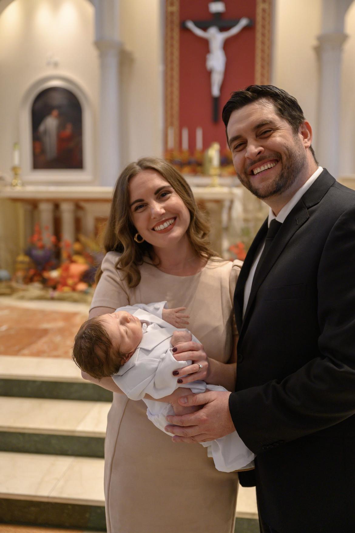 Hannah and Andres have the honor of being his Godparents!