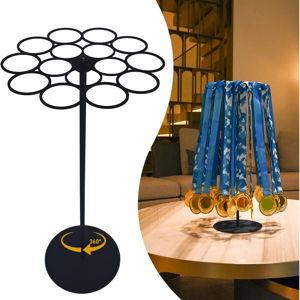 Medal Hanger Display Rotating | Wall-Safe Tabletop Running Medal Stand Holds 45+ Race Medals | Heavy-Duty Metal Base with Quick Assembly Rack | Perfect for Marathon & Sports Awards Display