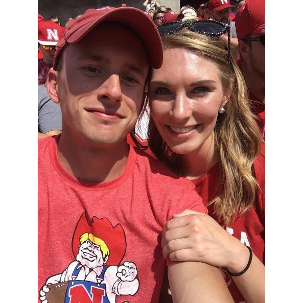 Our first Husker game together in the sweltering heat! Huskers got the win! Sept 2017.