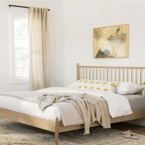 Lenia King Bed - White Oak