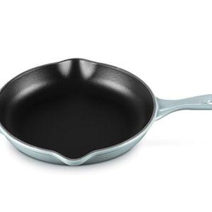 Le Creuset Enameled Cast Iron Signature Iron Handle Skillet, 9", Sea Salt
