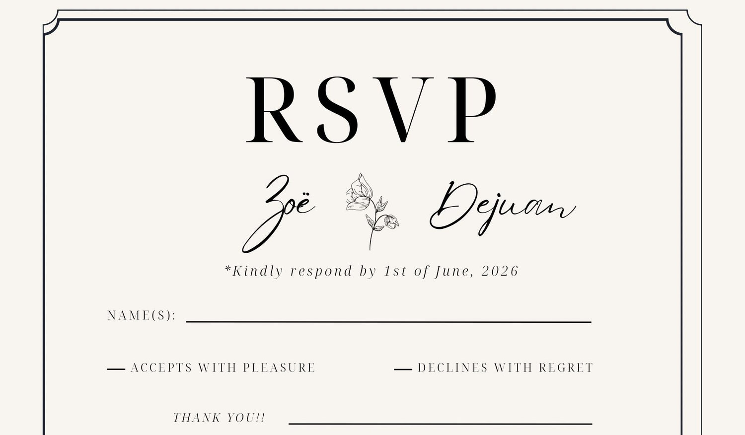 The Wedding Website of Zoë Anderson and Dejuan Anderson II