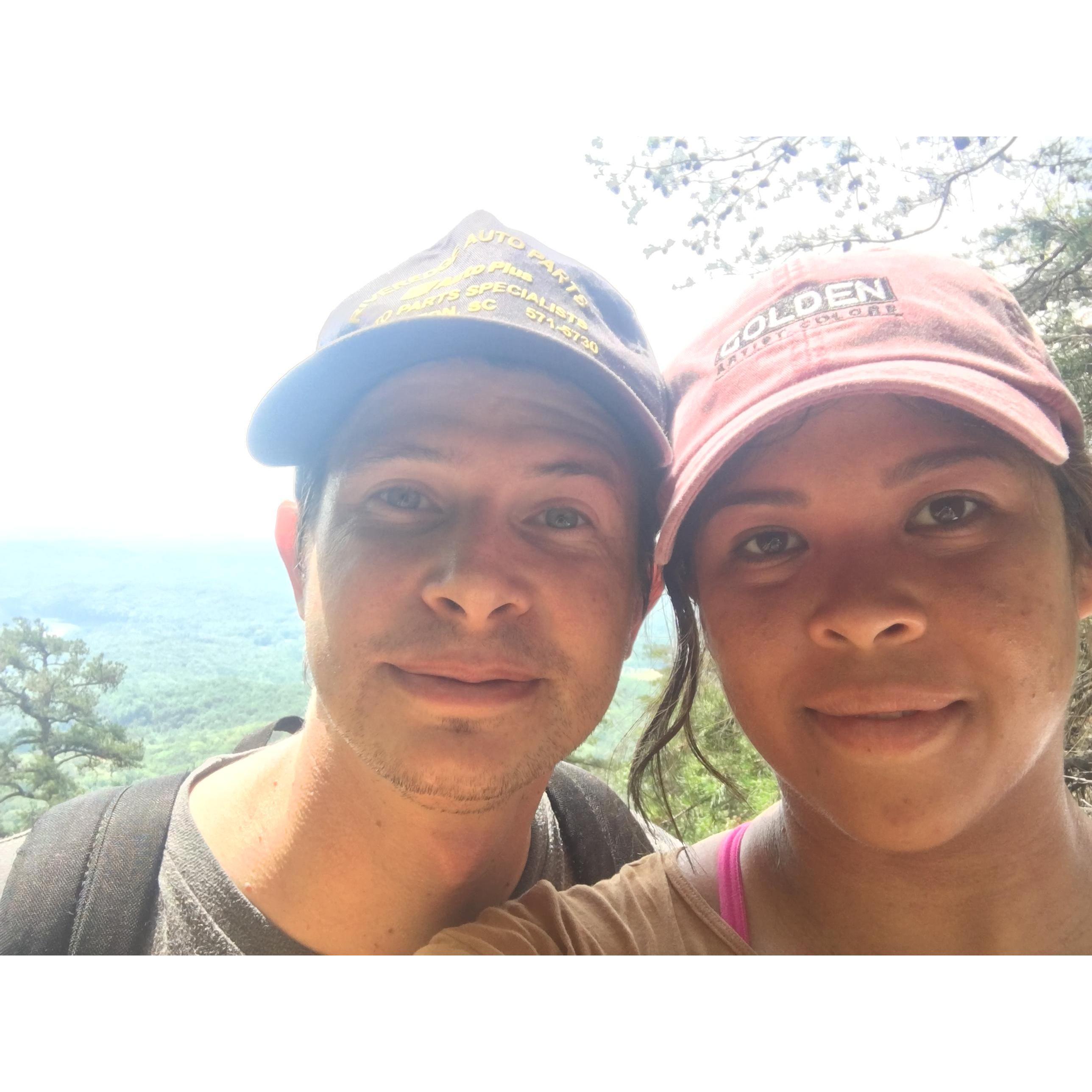 We love to camp and hike together!
