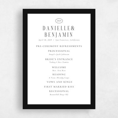 Multi-Colored Wedding Program - Ciel