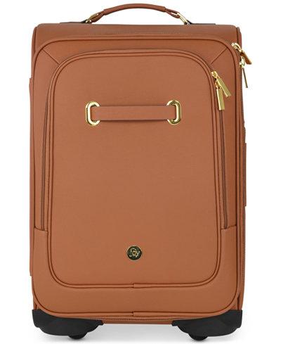 Christie 22" Carry-On Leather Suitcase in Black