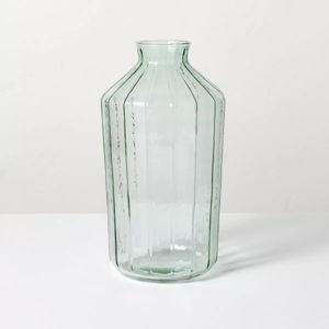 Tall-Ribbed Glass Decorative Flower Vase - Hearth & Hand™ with Magnolia