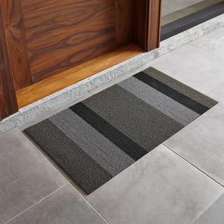 Silver-Black Striped Doormat