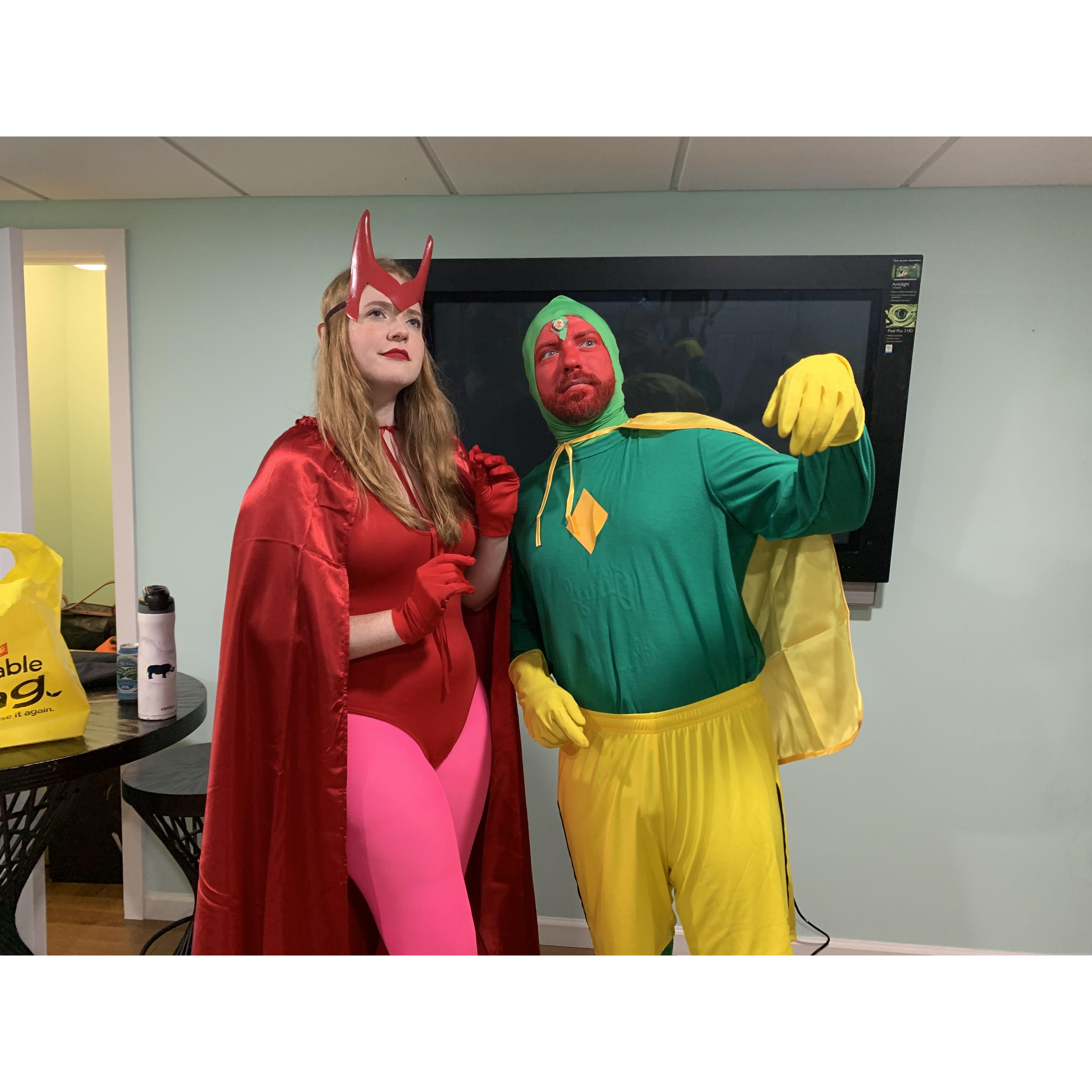 Halloween as Wanda and Vision - 2021