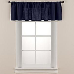 Smoothweave™ Tailored Window Valance in Navy