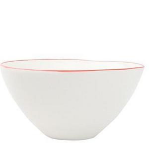Abbesses Medium Bowl Red Rim, Set of 4