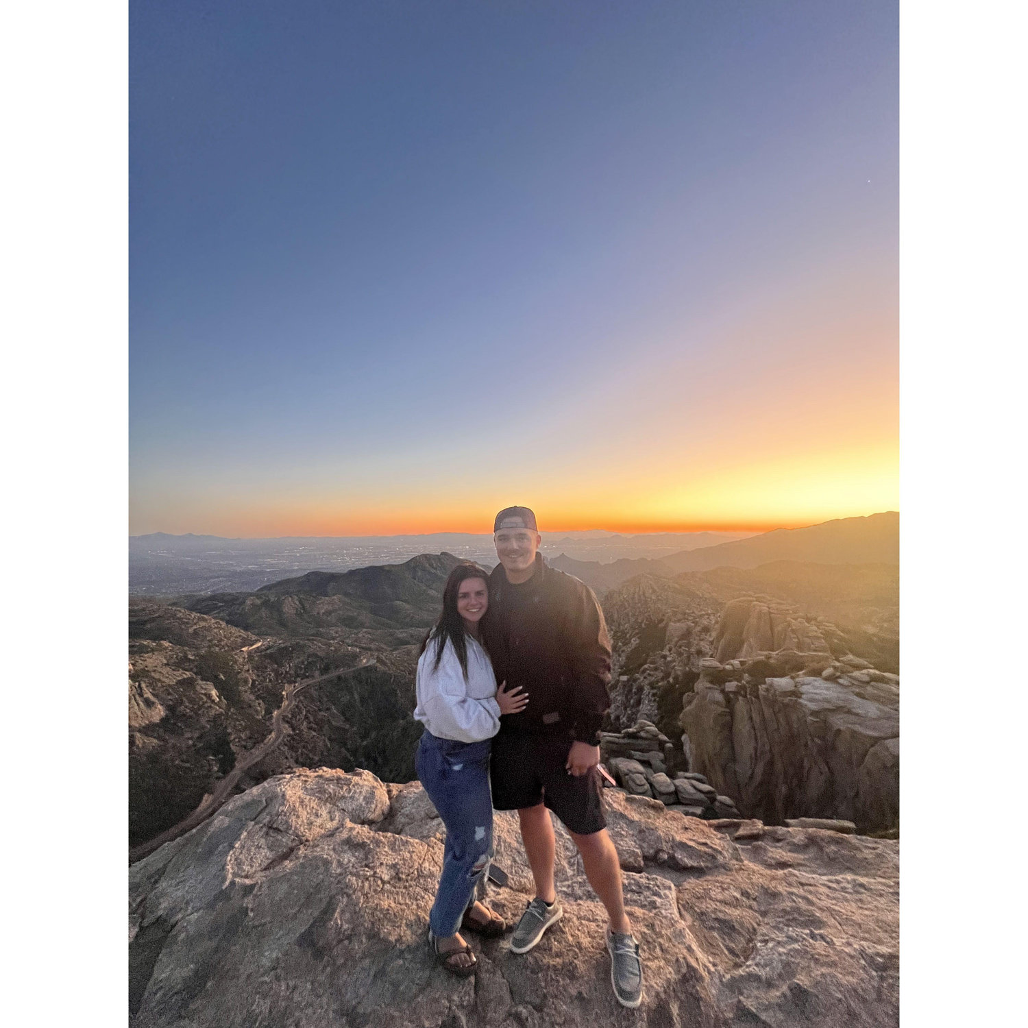 Jaret taking me up to the top of Mt Lemmon for the first time to watch the sunset!