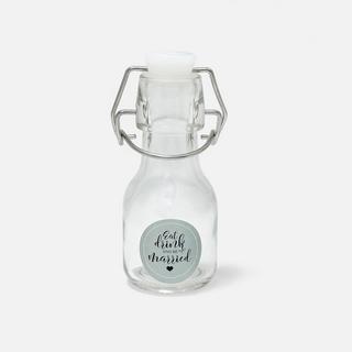 Eat Drink and Be Married Wedding Mini Glass Bottle