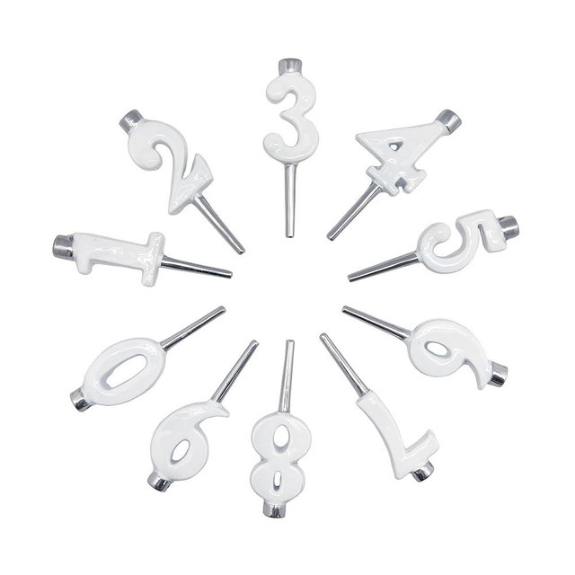White Candle Number Holder Set| White | Brillante | Gifts | CANDLEHOLDERS | Recycled SANDCAST Aluminum | Handmade in Mexico