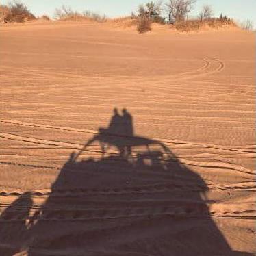 The first time Pete took Emily to the dunes and our first picture together!