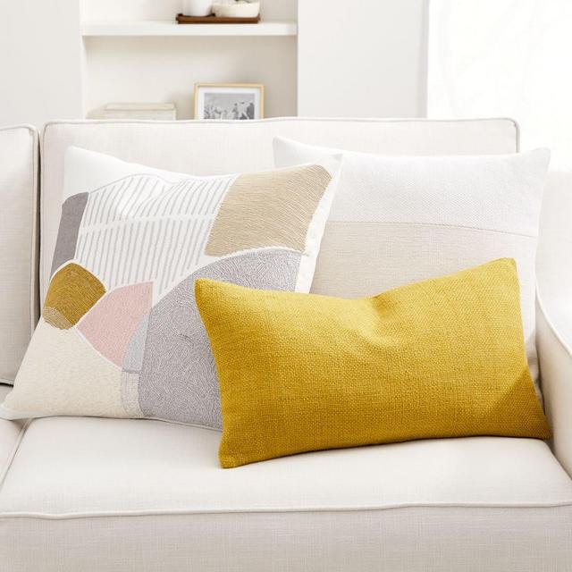 Textural Shapes Pillow Cover Set, Set of 3