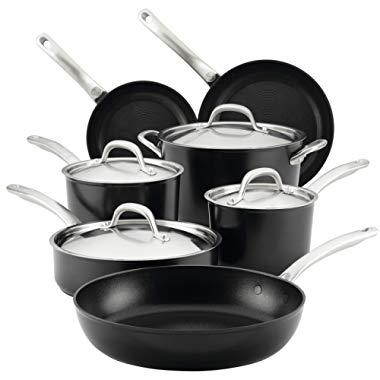 Circulon 10983 Ultimum Nonstick Cookware Pots and Pans Set, 11 Piece, Black