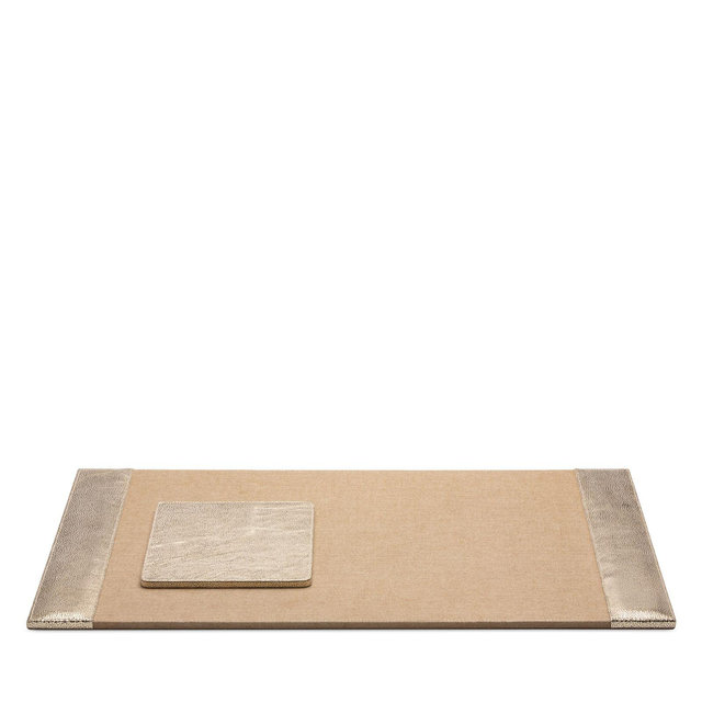 Pigeon & Poodle Viana Metallic Trim Blotter & Mouse Pad