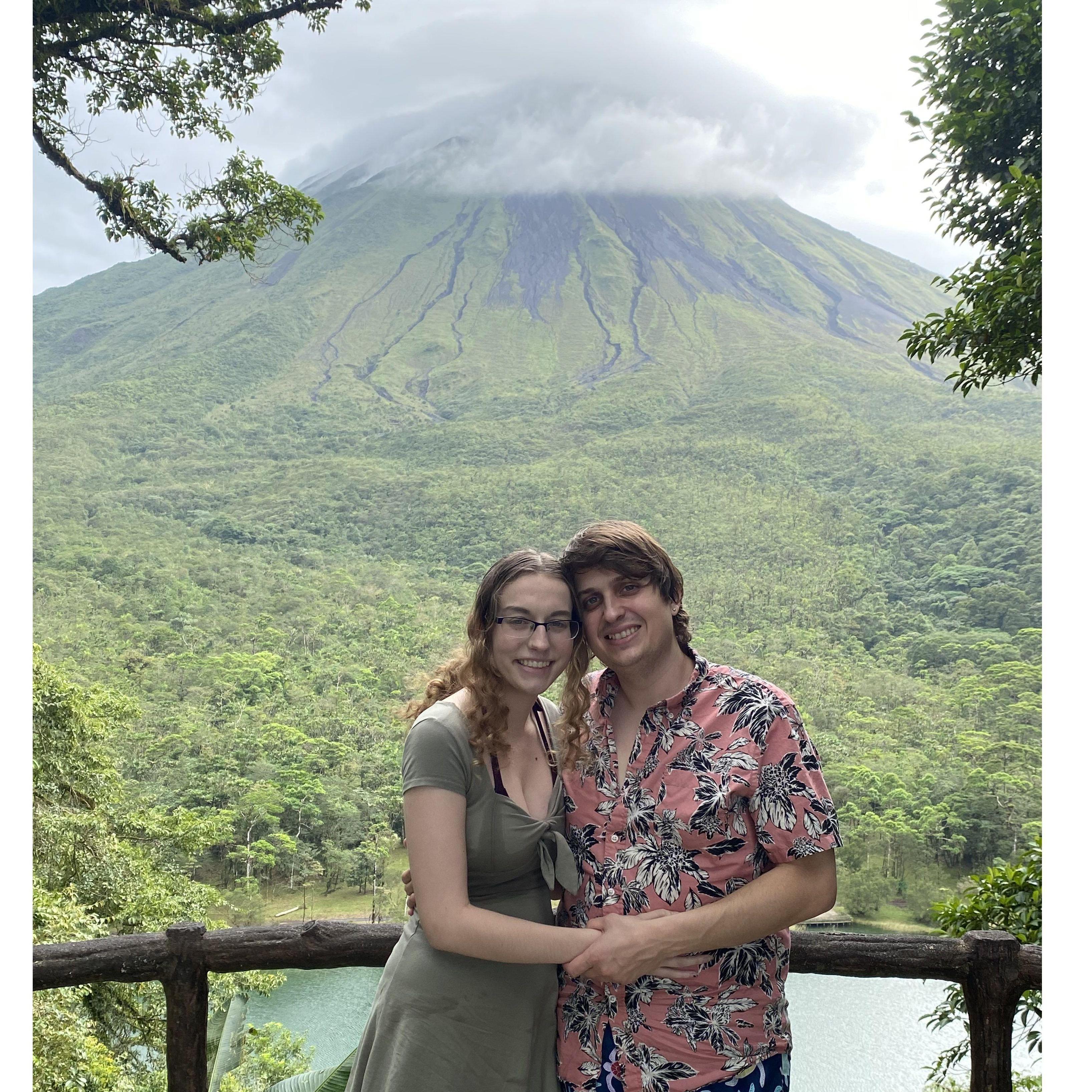 Together under a volcano in Costa Rica!