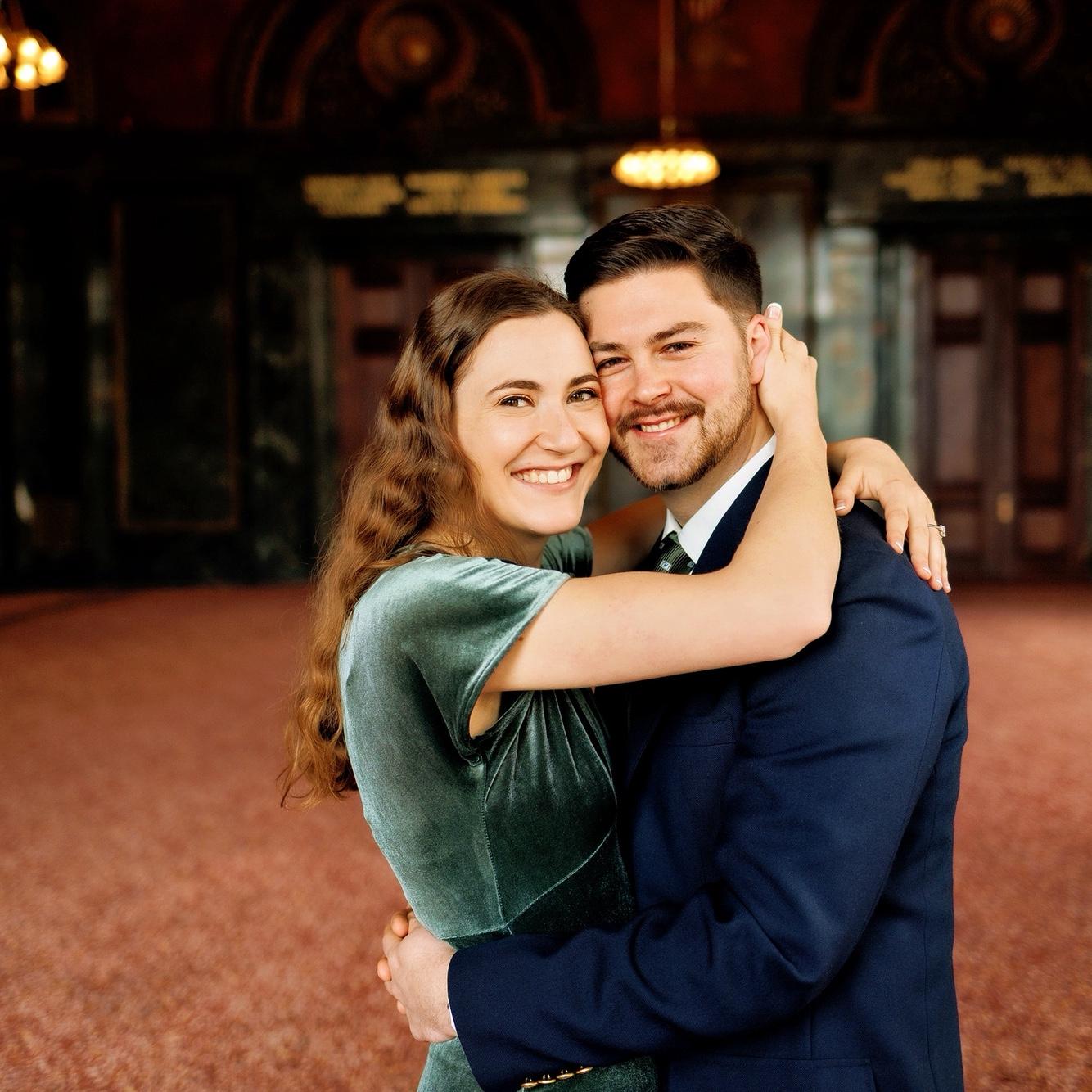 Engagement photos at the Chicago Cultural Center!
