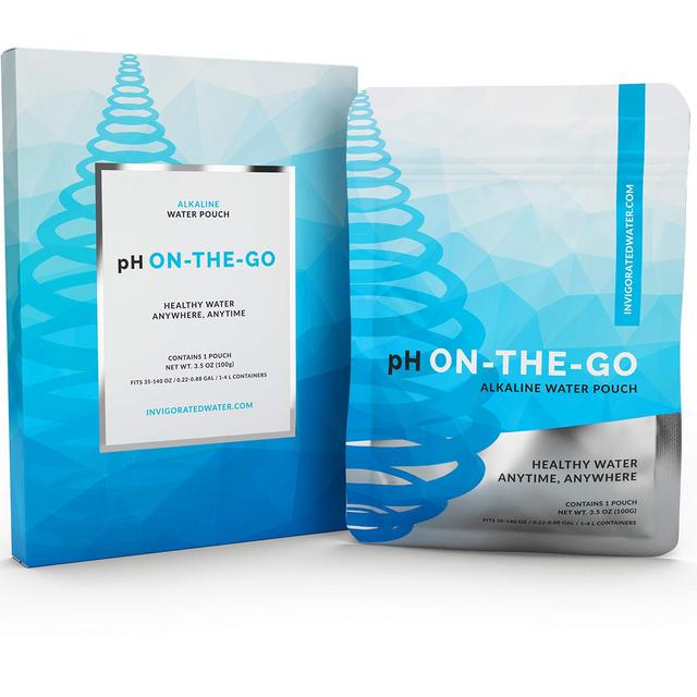 pH ON-The-GO Alkaline Water Filter Pouch- Portable Alkaline Water Filtration System for Your Bottle, Pitcher, Jug, Container - High pH Ionized Water - Long-Life 105 Gallon/400 Litre (1-Pack)