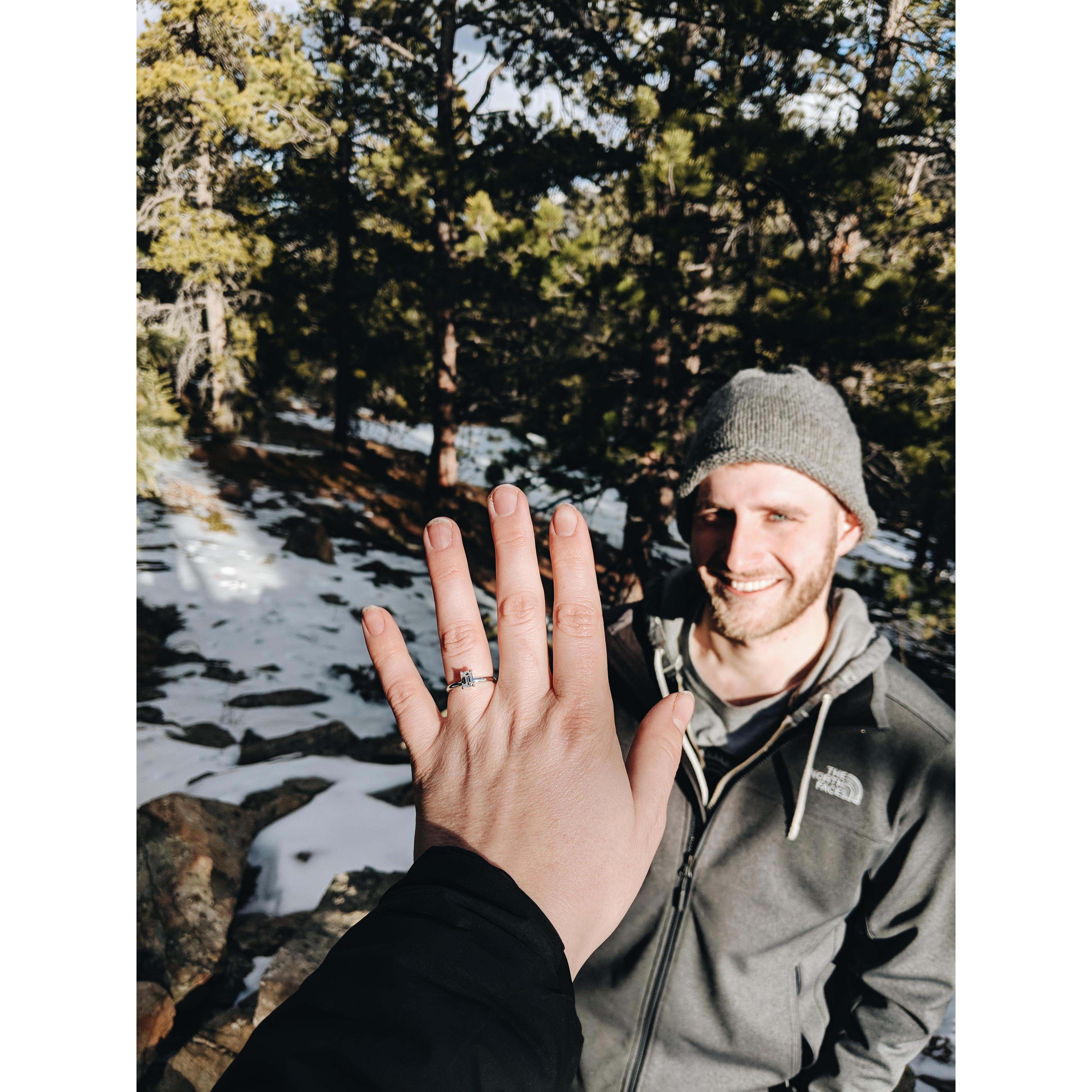 Right after Hank popped the question!