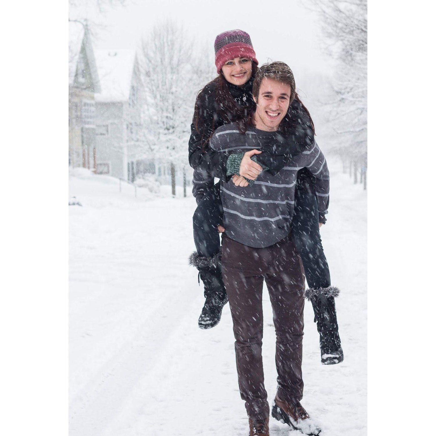 Our first Winter together in Worcester, Massachusetts - where we first met.