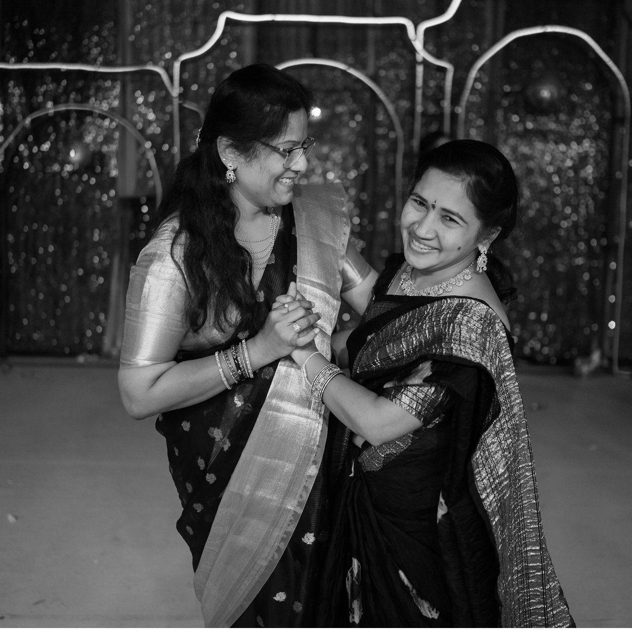When my two worlds came together, my mom and mother-in-law dancing, a moment I’ve always dreamed of.