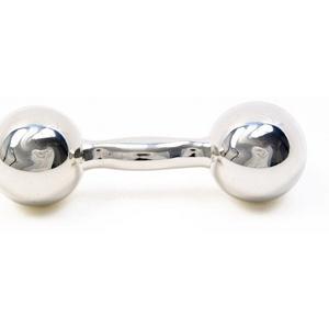 Areaware Harmony Ball Barbell Rattle Silver