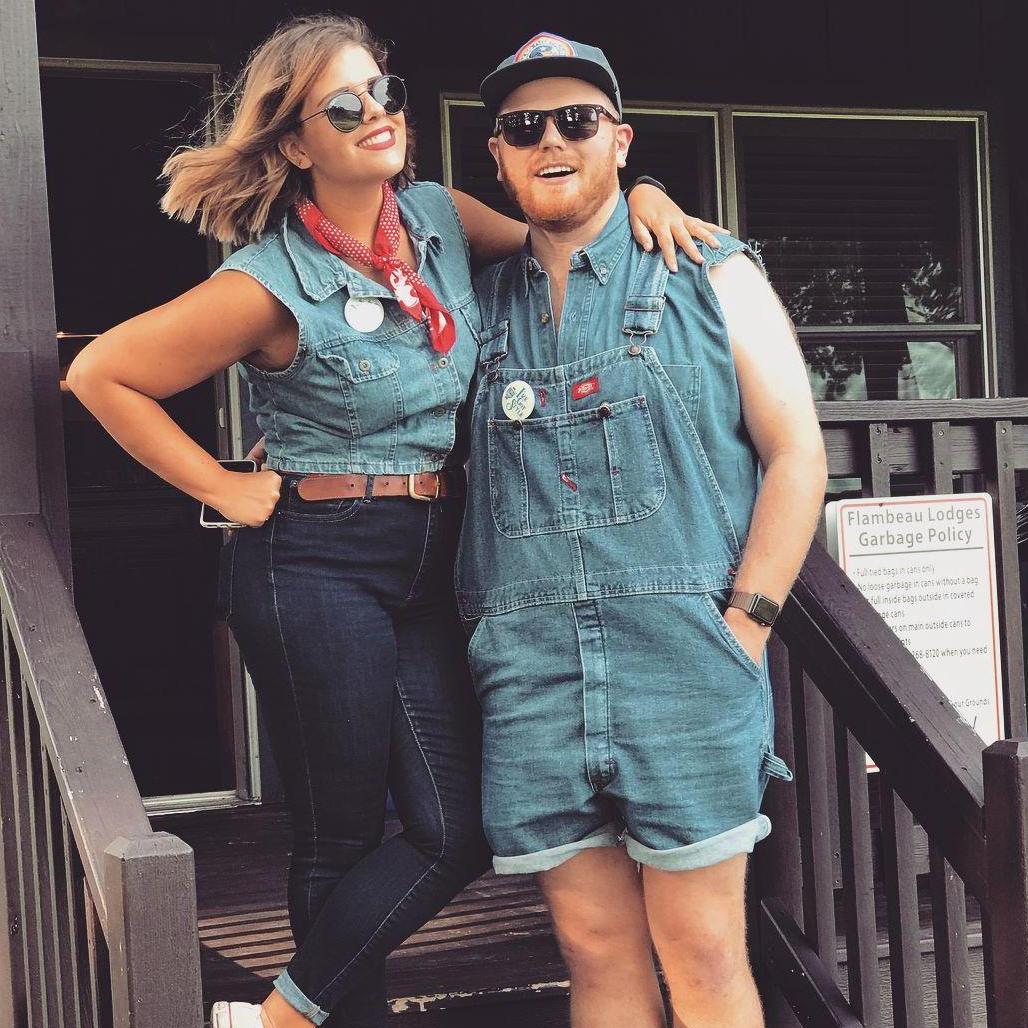 Rocking the denim on denim for John and Janelle's wedding. September 2018.