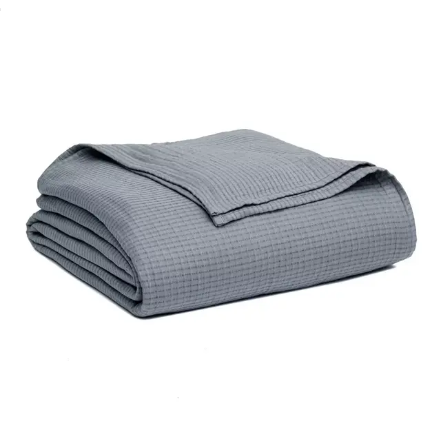 Nestwell™ Pure Earth™ Organic Cotton Matelassé Twin Blanket in Medium Stone