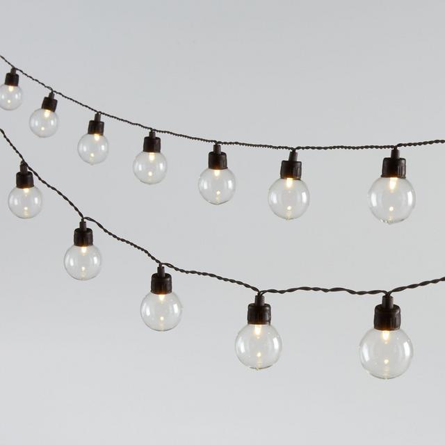 20-Count Solar Globe String Lights, Set of 2