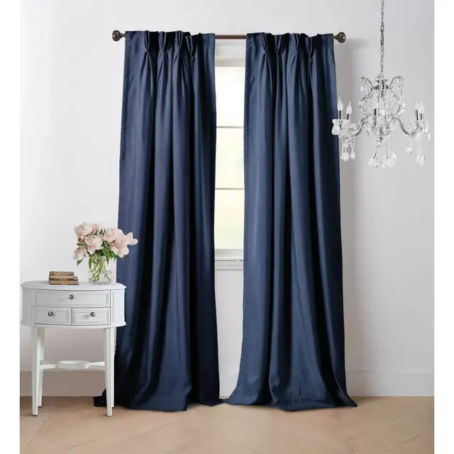 Wamsutta® Vintage Manteux 84-Inch Pinch Pleat Window Curtain Panel in Navy (Single)