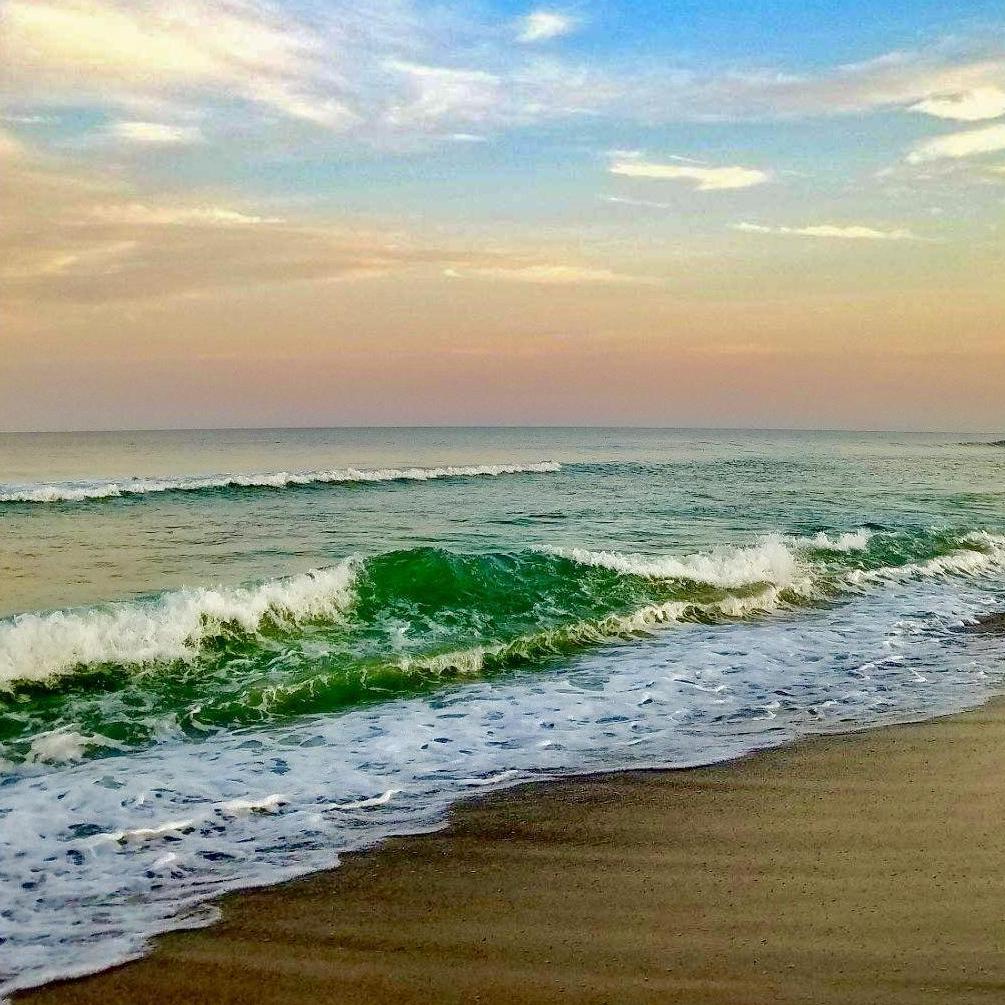 Date: August 26, 2020
Days Dating: #828
Location: Harvey Cedars, NJ
What started out as a lovely sunset stroll on the shore turned into frantically trying to find our way back in the pitch dark.
