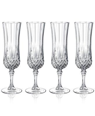 Longchamp Cristal D’Arques Set of 4 Flutes