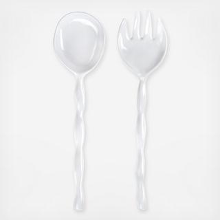 Ruffle BPA Free Melamine Salad Servers