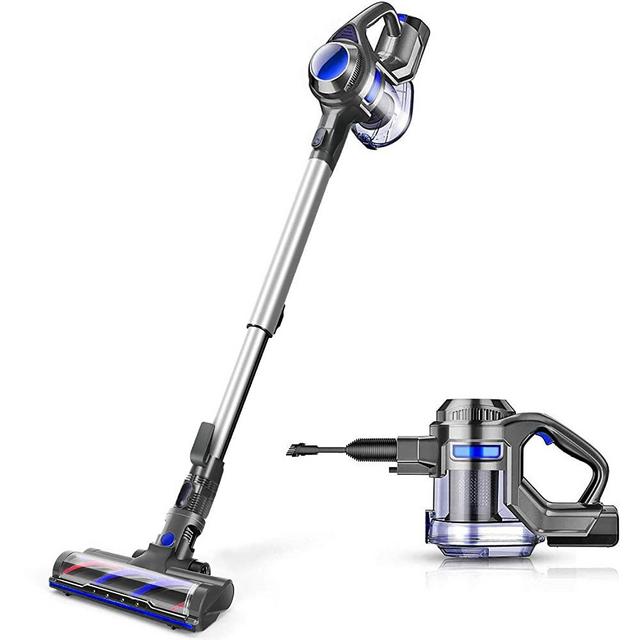 MOOSOO Cordless Vacuum, 4 in 1 Powerful Suction Stick Vacuum 1.3L Capacity for Home Hard Floor Carpet Car Pet Lightweight XL-618A