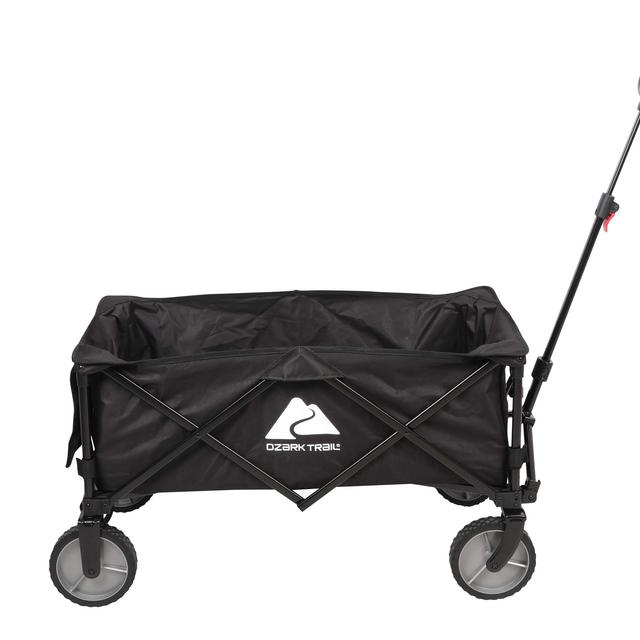 Ozark Trail Folding Multipurpose Camp Wagon Cart, Black