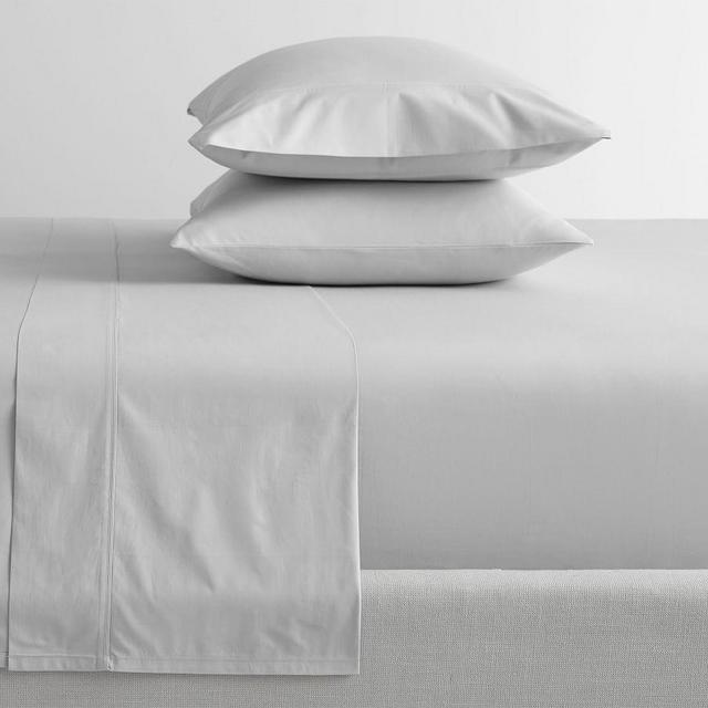 Gray Mist Classic 400-Thread-Count Organic Percale Sheet Set, Full