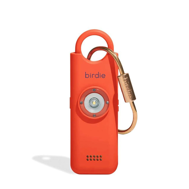 She's Birdie - The Original Personal Safety Alarm for Women by Women - Loud Siren, Strobe Light and Key Chain for Self Defense - Rechargeable with Power Switch and Flashlight (Coral)