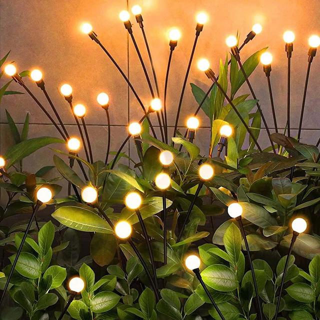 ZFNN Solar Garden Lights – 4 Pack 24 LEDs Solar Firefly Lights, Starburst Swaying Lights, Outdoor Waterproof Garden Decorations for Yard Patio Pathway Lawn Mother's Day Difts