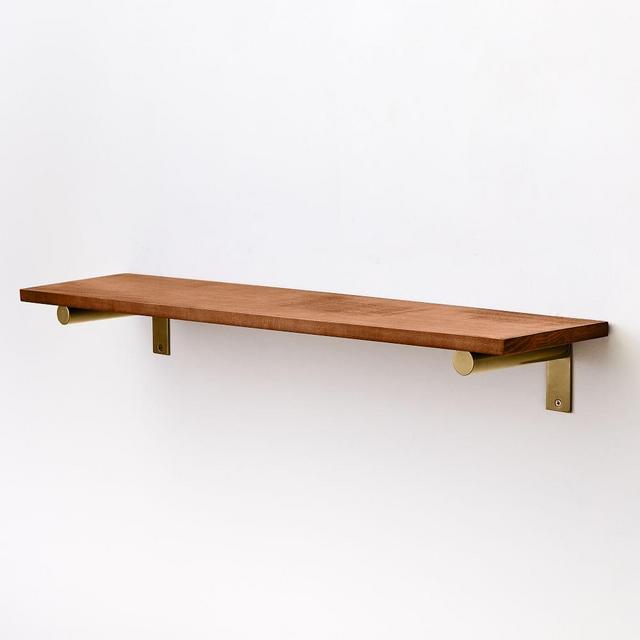 Linear Wood Shelf, Walnut, Large