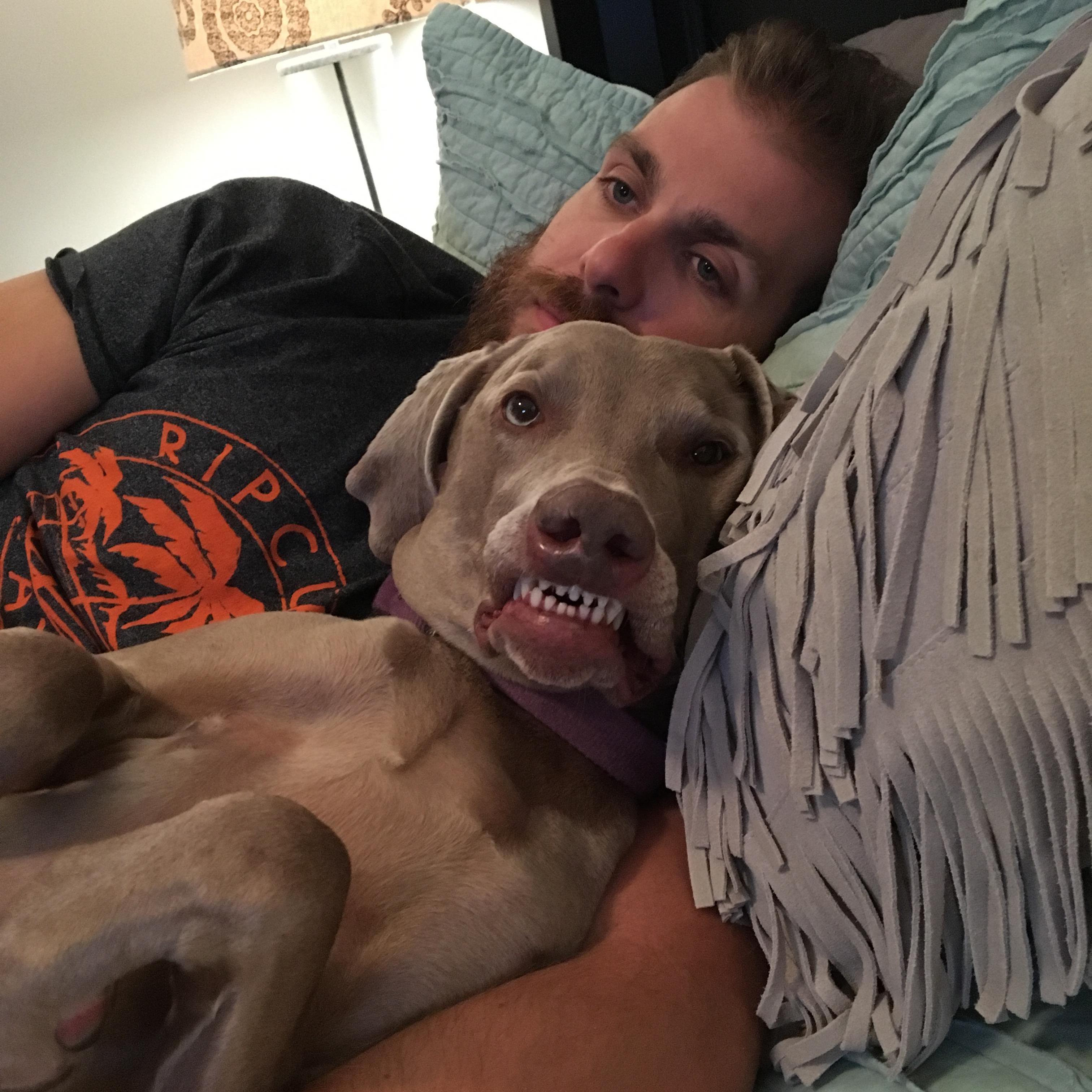 Our family wouldn't be complete without this spooning weirdo!