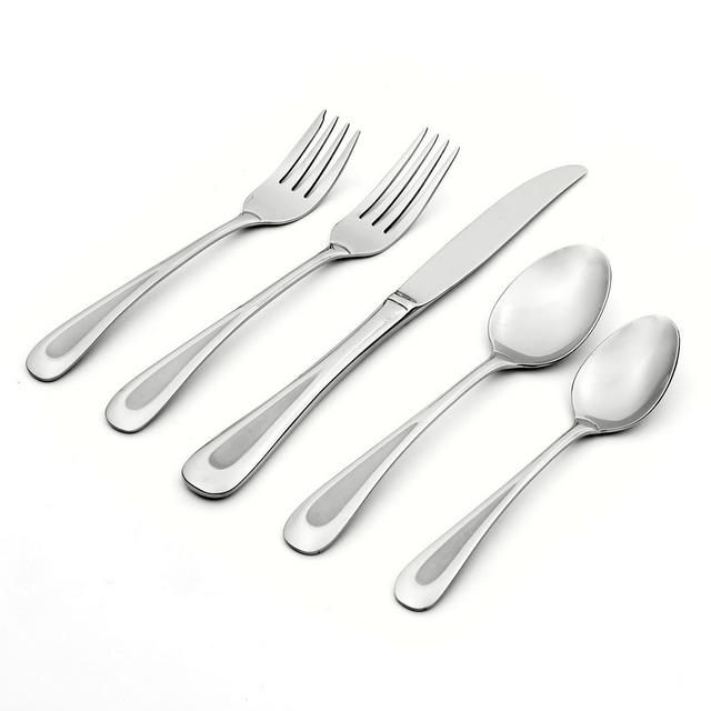 Satin Sand Dune 45 Piece Everyday Flatware Set, Service For 8
