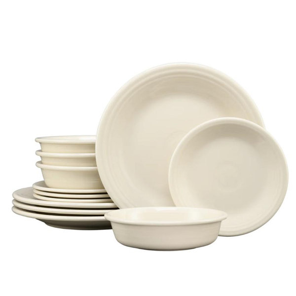 Classic Rim 12-Piece Dinnerware Set, Service for 4