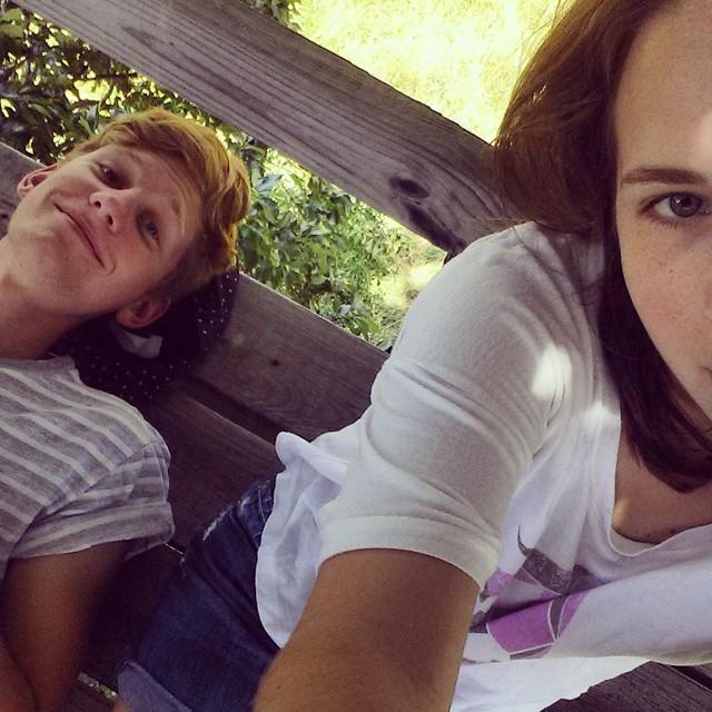 Hanging out in a treehouse on a hot Arkansas summer day.