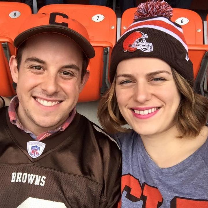 At our first Browns game in Cleveland, December 2015
