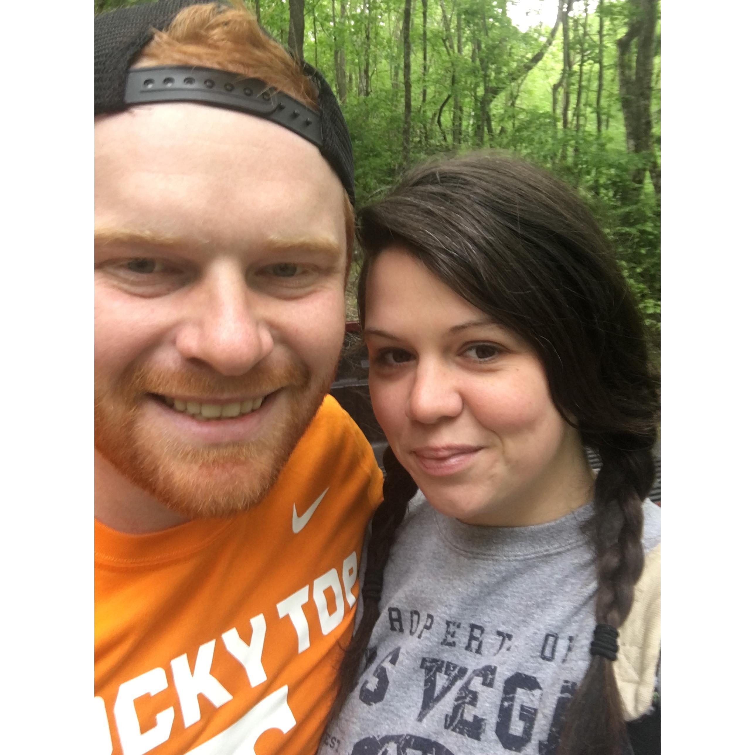 Hiking to the falls! Such a great day!